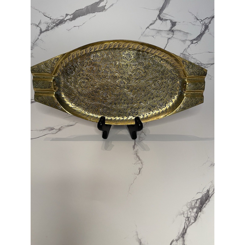 India Brass Etched Platter